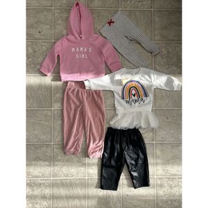 Girls Lot Bundle Size 12-24 Months -hoodie And Sweatpants Combo-Ralph Lauren&gap